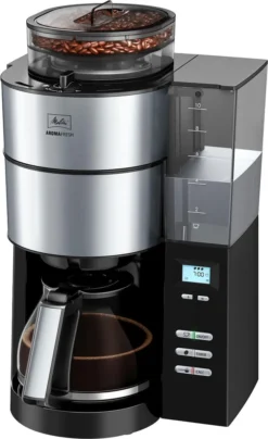 MELITTA 1021-02 Aroma Fresh Kaffeeautomat Mit Timer Und Mahlwerk Schwarz, Farbe:Schwarz -Melitta Verkaufsgeschäft 062def00ca32ea7d48a61dbeba5bfa1b