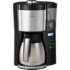 Melitta Filterkaffeemaschine »LOOK® Therm Timer 1025-18 Schwarz«, 1,25 L Kaffeekanne, Papierfilter, 1x4
