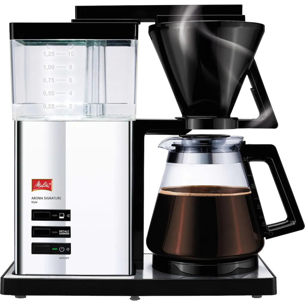Melitta Filterkaffeemaschine »Aroma Signature Deluxe "Style" 100704«, 1,2 L Kaffeekanne, Papierfilter, 1x4 2 Melitta Filterkaffeemaschine »Aroma Signature Deluxe "Style" 100704«, 1,2 L Kaffeekanne, Papierfilter, 1x4