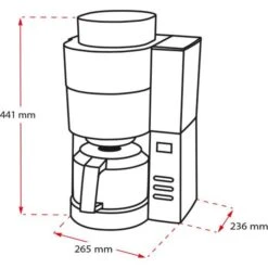 Melitta Kaffeemaschine 1021-12, AromaFresh Therm, Mit Mahlwerk, Thermoskanne, Für 10 Tassen, Schwarz -Melitta Verkaufsgeschäft 15b5da1b6a5b66553540e562f18f79f7834a339a kaffeemaschine melitta 1021 12 aromafresh therm