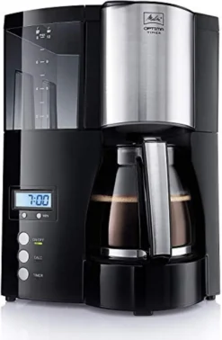 Melitta Optima Timer 100801 Bk, Filterkaffeemaschine Mit Glaskanne Und Timer-Funktion, Abnehmbarer Wassertank, Schwarz 28 Melitta Optima Timer 100801 Bk, Filterkaffeemaschine Mit Glaskanne Und Timer-Funktion, Abnehmbarer Wassertank, Schwarz -Melitta Verkaufsgeschäft 171a906363b13c0737f4d33826de5b86