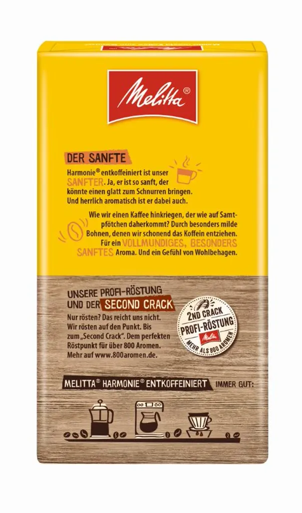 MELITTA Filterkaffee Harmonie Entkoffeiniert Gemahlener Röstkaffee 12x500g Sanft 5 MELITTA Filterkaffee Harmonie Entkoffeiniert Gemahlener Röstkaffee 12x500g Sanft – Bild 3