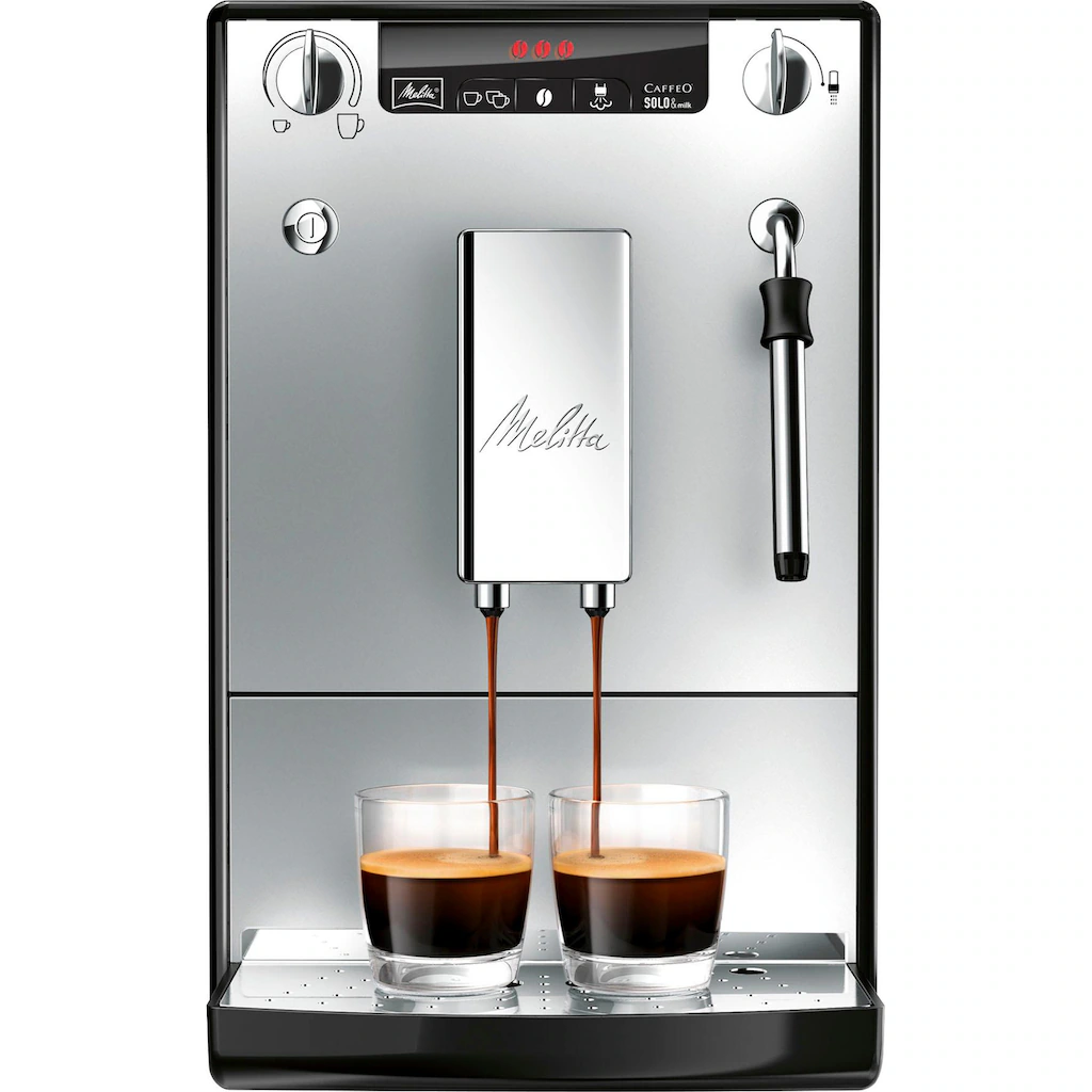Melitta Kaffeevollautomat »Solo® & Milk E953-202, Silber/schwarz«, Café Crème & Espresso Per One Touch, Düse Für Milchschaum 4 Melitta Kaffeevollautomat »Solo® & Milk E953-202, Silber/schwarz«, Café Crème & Espresso Per One Touch, Düse Für Milchschaum – Bild 2