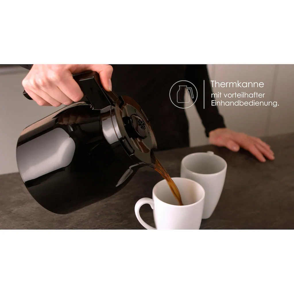 Melitta Filterkaffeemaschine »Enjoy Therm 1017-06 Schwarz«, 1,1 L Kaffeekanne, Papierfilter, 1x4 4 Melitta Filterkaffeemaschine »Enjoy Therm 1017-06 Schwarz«, 1,1 L Kaffeekanne, Papierfilter, 1x4 – Bild 2