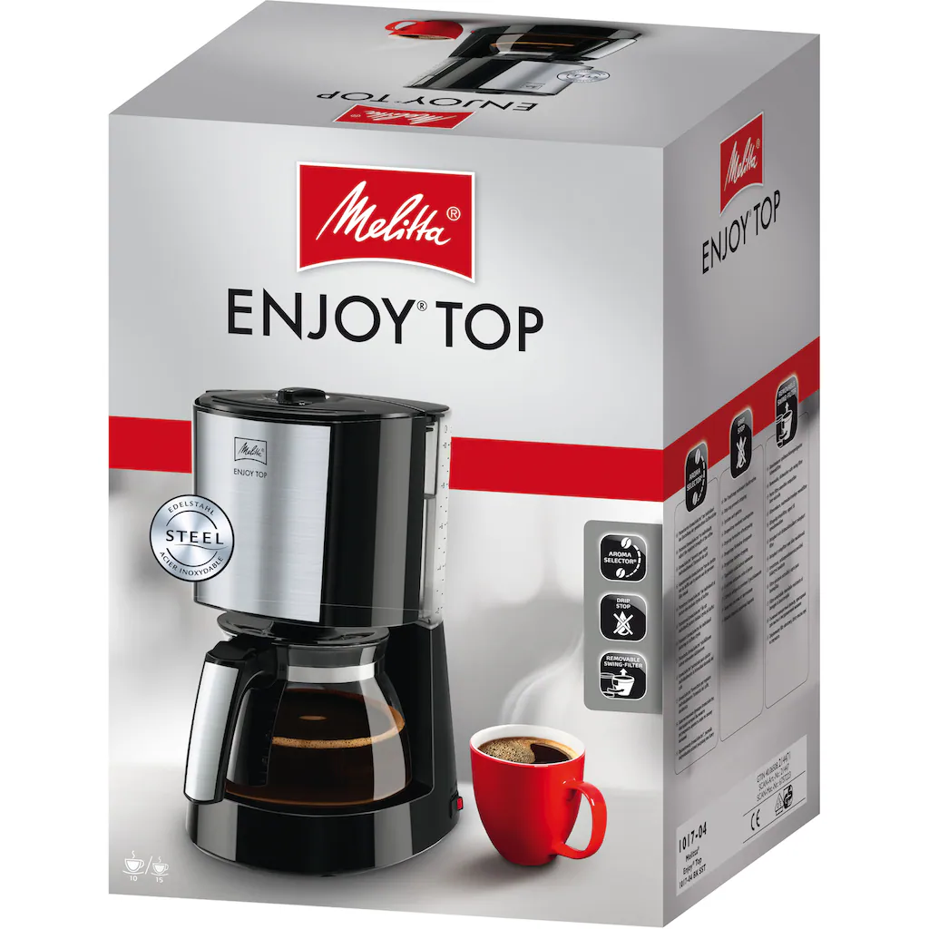 Melitta Filterkaffeemaschine »Enjoy Top 1017-04«, 1,25 L Kaffeekanne, Papierfilter, 1x4, Mit Glaskanne 7 Melitta Filterkaffeemaschine »Enjoy Top 1017-04«, 1,25 L Kaffeekanne, Papierfilter, 1x4, Mit Glaskanne – Bild 5