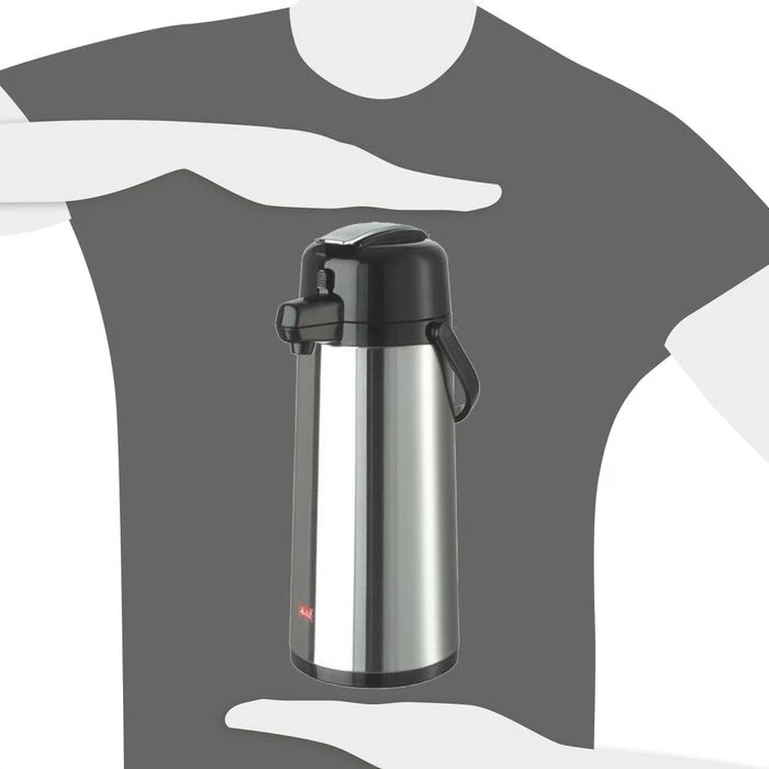 Melitta Thermoskanne 16718, Mit Glaskolben, Isolierkanne / Pumpkanne, Silber, Edelstahl, 2,2 L 10 Melitta Thermoskanne 16718, Mit Glaskolben, Isolierkanne / Pumpkanne, Silber, Edelstahl, 2,2 L – Bild 8