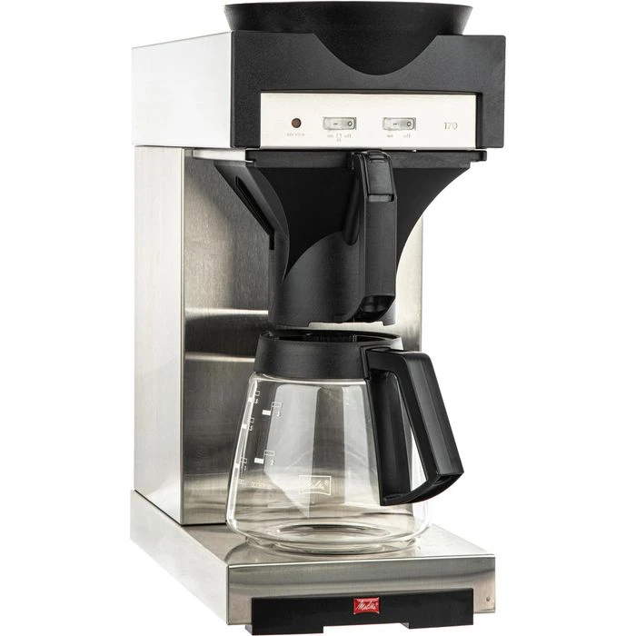 Melitta Kaffeemaschine M 170 M, 20348, Mit Glaskanne, 14 Tassen, Silber-schwarz 3 Melitta Kaffeemaschine M 170 M, 20348, Mit Glaskanne, 14 Tassen, Silber-schwarz