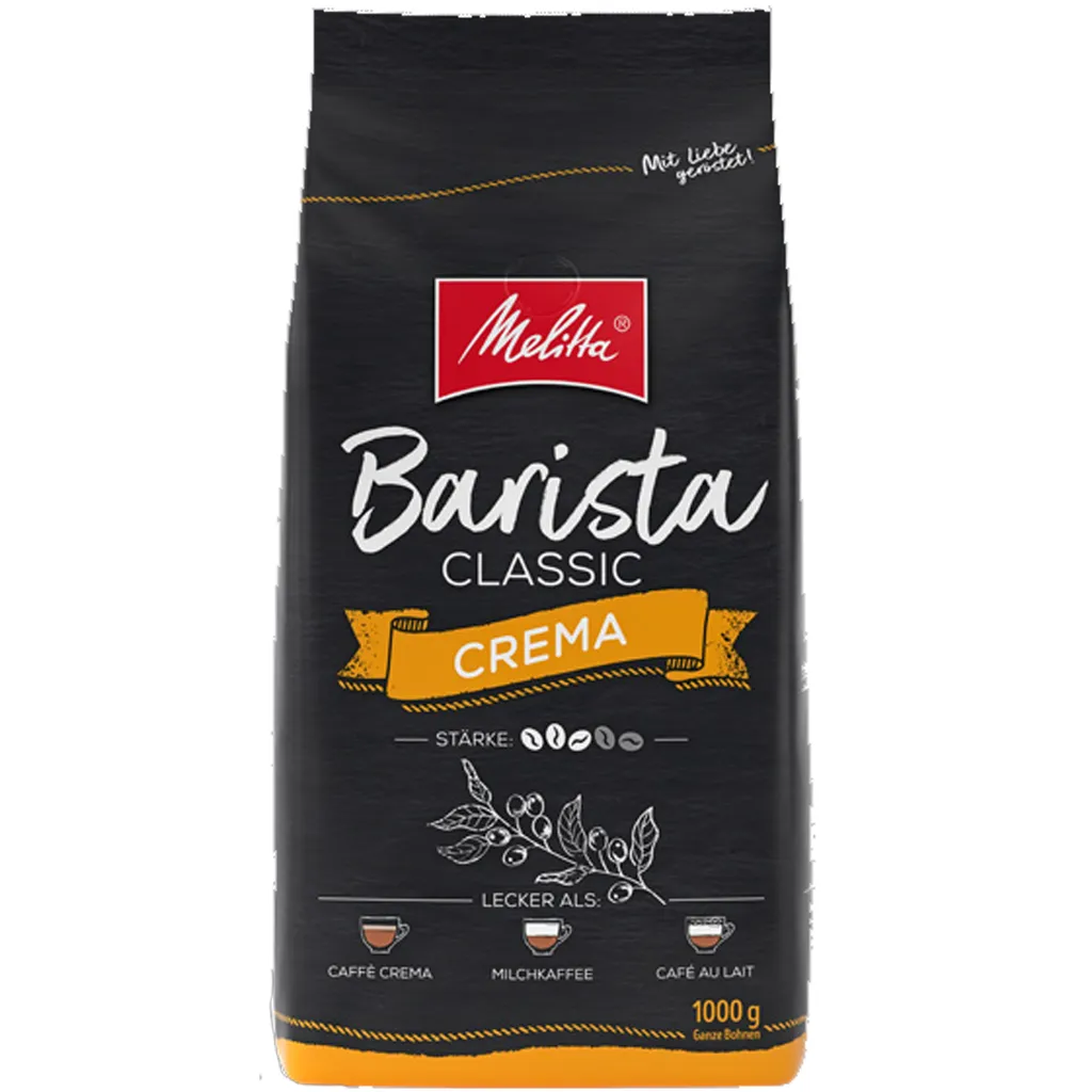 MELITTA Ganze Kaffeebohnen Barista Crema 1 Kg Ausgewogen Harmonisch Stärke 3 3 MELITTA Ganze Kaffeebohnen Barista Crema 1 Kg Ausgewogen Harmonisch Stärke 3