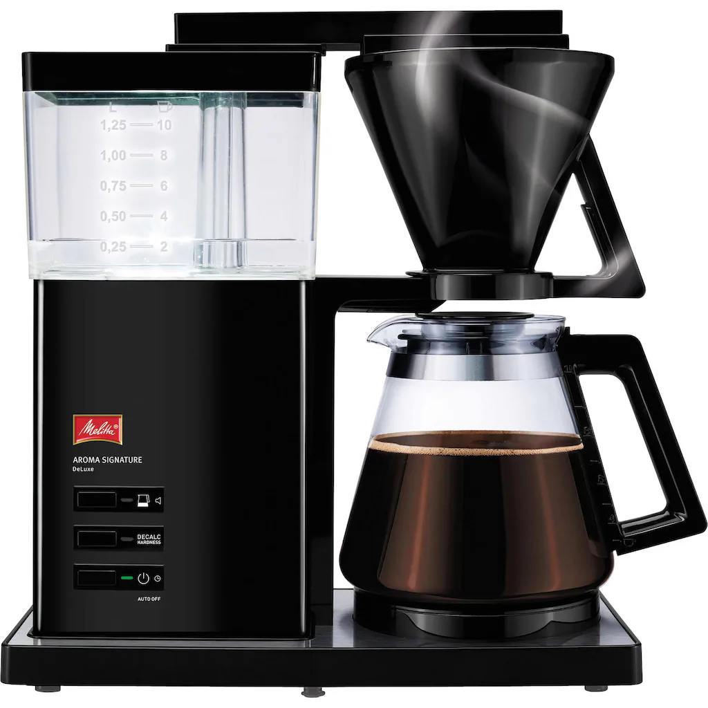 Melitta Filterkaffeemaschine »Aroma Signature Deluxe "Black" 100703«, 1,2 L Kaffeekanne, Papierfilter, 1x4 3 Melitta Filterkaffeemaschine »Aroma Signature Deluxe "Black" 100703«, 1,2 L Kaffeekanne, Papierfilter, 1x4