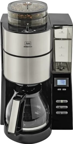 MELITTA 1021-02 Aroma Fresh Kaffeeautomat Mit Timer Und Mahlwerk Schwarz, Farbe:Schwarz -Melitta Verkaufsgeschäft 822bf3a19e427fe9713023e1c0d1c326