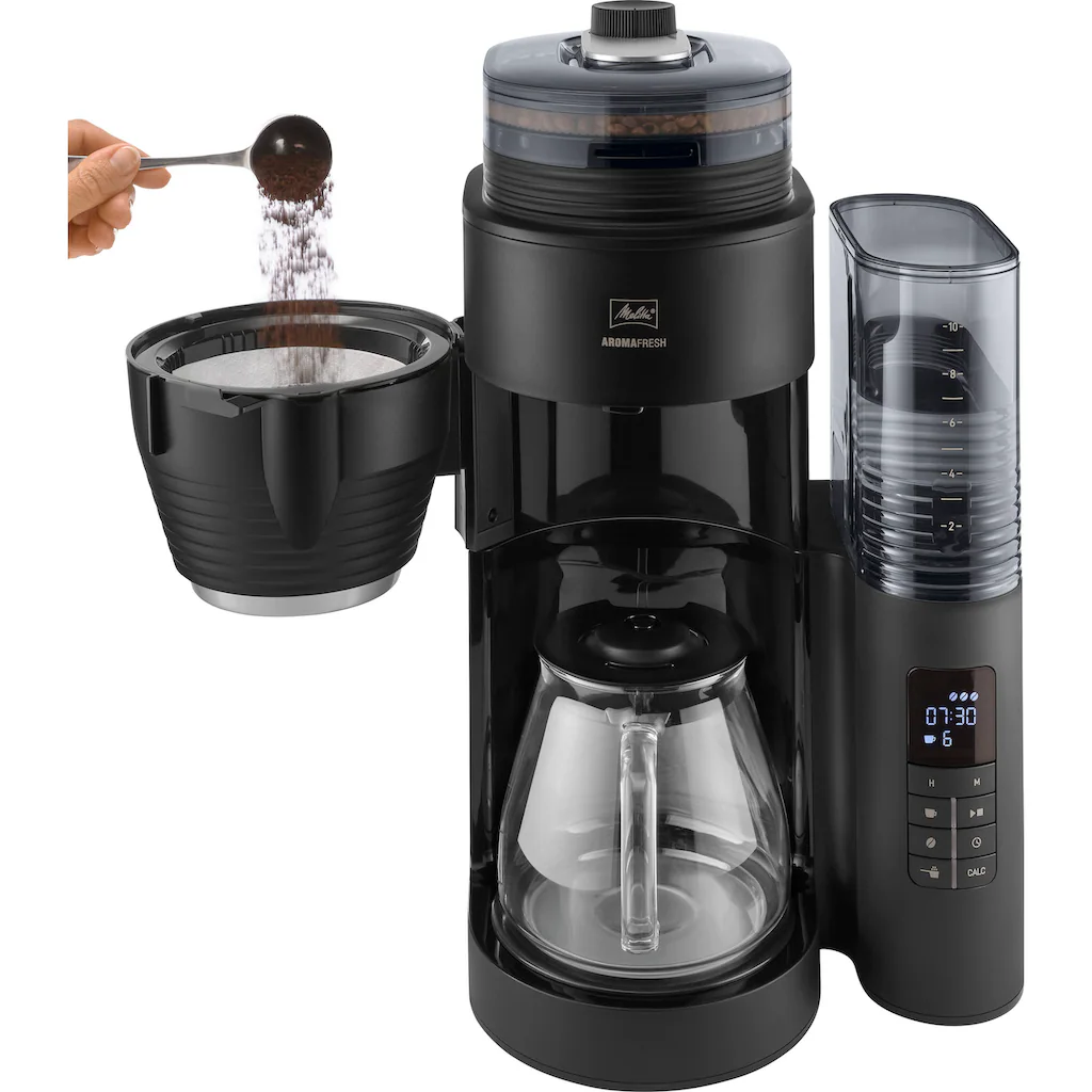 Melitta Kaffeemaschine Mit Mahlwerk »AromaFresh X 1030-06«, 1,25 L Kaffeekanne, Papierfilter, 1x4, 11 Mahlgradeinstellungen,Kaffeebohnen/-pulver, Timer,Warmhalteplatte 8 Melitta Kaffeemaschine Mit Mahlwerk »AromaFresh X 1030-06«, 1,25 L Kaffeekanne, Papierfilter, 1x4, 11 Mahlgradeinstellungen,Kaffeebohnen/-pulver, Timer,Warmhalteplatte – Bild 6