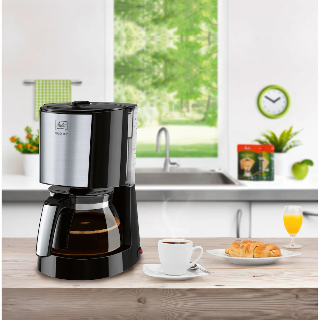 Melitta Filterkaffeemaschine »Enjoy Top 1017-04«, 1,25 L Kaffeekanne, Papierfilter, 1x4, Mit Glaskanne 6 Melitta Filterkaffeemaschine »Enjoy Top 1017-04«, 1,25 L Kaffeekanne, Papierfilter, 1x4, Mit Glaskanne – Bild 4