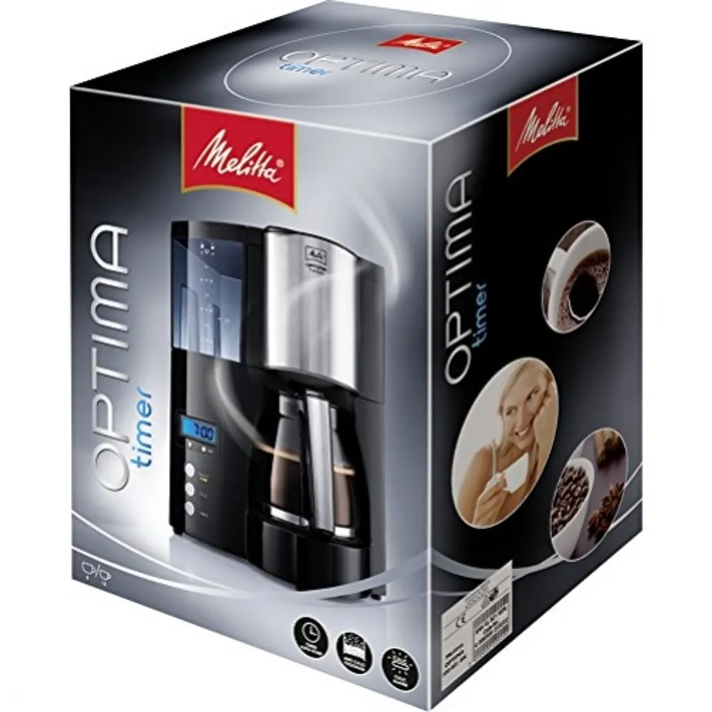 Melitta Optima Timer 100801 Bk, Filterkaffeemaschine Mit Glaskanne Und Timer-Funktion, Abnehmbarer Wassertank, Schwarz 18 Melitta Optima Timer 100801 Bk, Filterkaffeemaschine Mit Glaskanne Und Timer-Funktion, Abnehmbarer Wassertank, Schwarz – Bild 16