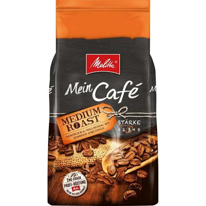 Melitta Kaffee Mein Café Medium Roast, Ganze Bohnen, Mild, 1kg 2 Melitta Kaffee Mein Café Medium Roast, Ganze Bohnen, Mild, 1kg