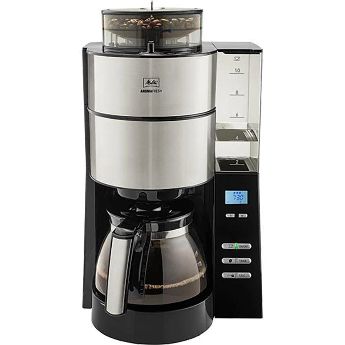 Melitta AromaFresh 1021-01, Kaffeemaschine Mit Mahlwerk, Glaskanne, Schwarz, Für 10 Tassen 2 Melitta AromaFresh 1021-01, Kaffeemaschine Mit Mahlwerk, Glaskanne, Schwarz, Für 10 Tassen