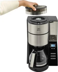 MELITTA 1021-02 Aroma Fresh Kaffeeautomat Mit Timer Und Mahlwerk Schwarz, Farbe:Schwarz -Melitta Verkaufsgeschäft a425ddb481bb2851a56c215e7dddb640