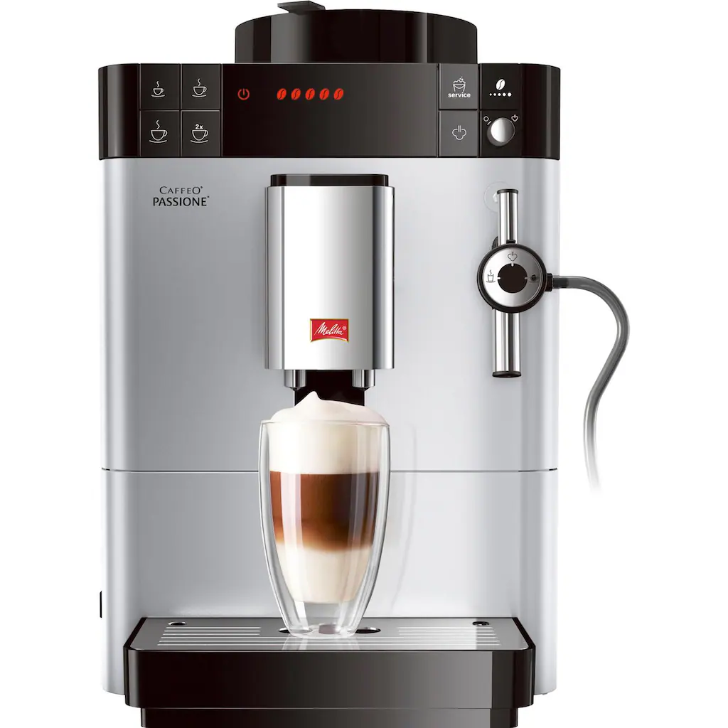 Melitta Kaffeevollautomat »Passione® One Touch F53/1-101, Silber«, Tassengenau Frisch Gemahlen, Service-Taste Für Entkalkung & Reinigung 6 Melitta Kaffeevollautomat »Passione® One Touch F53/1-101, Silber«, Tassengenau Frisch Gemahlen, Service-Taste Für Entkalkung & Reinigung – Bild 4