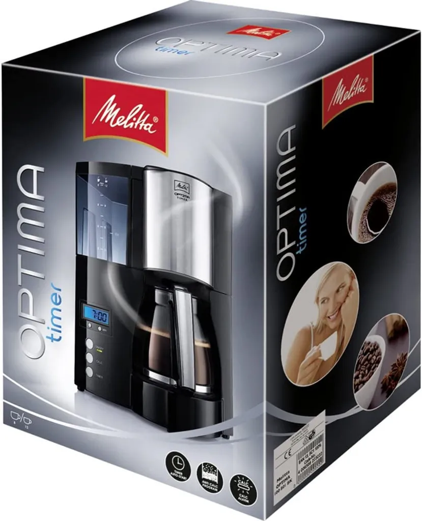 Melitta Optima Timer 100801 Bk, Filterkaffeemaschine Mit Glaskanne Und Timer-Funktion, Abnehmbarer Wassertank, Schwarz 9 Melitta Optima Timer 100801 Bk, Filterkaffeemaschine Mit Glaskanne Und Timer-Funktion, Abnehmbarer Wassertank, Schwarz – Bild 7