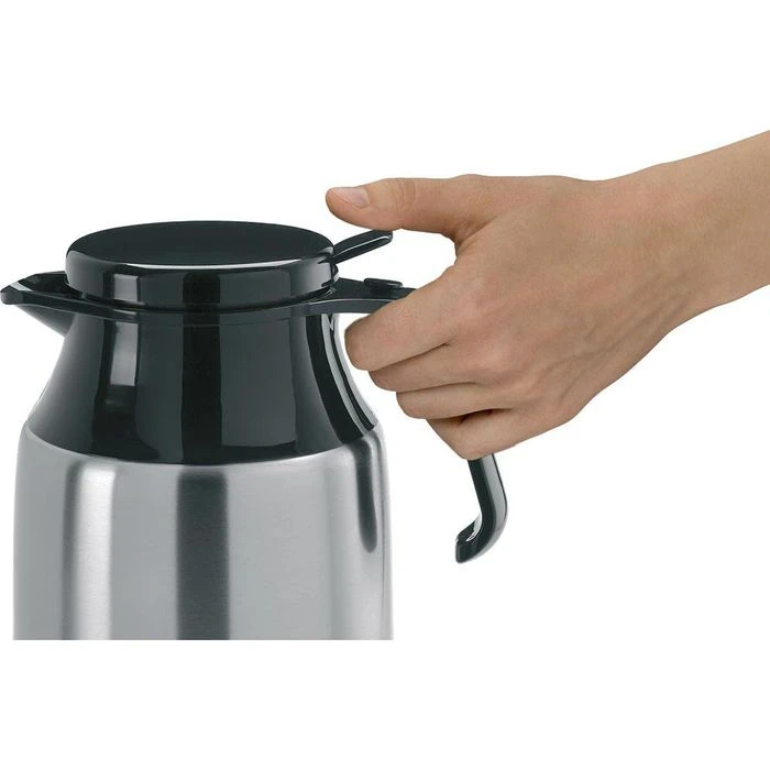 Melitta Thermoskanne 20768, Isolierkanne, Silber, Edelstahl, 1,3 L 4 Melitta Thermoskanne 20768, Isolierkanne, Silber, Edelstahl, 1,3 L – Bild 2