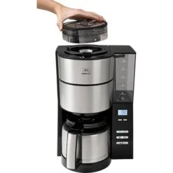 Melitta Kaffeemaschine 1021-12, AromaFresh Therm, Mit Mahlwerk, Thermoskanne, Für 10 Tassen, Schwarz -Melitta Verkaufsgeschäft bc1b336248d4a61756b1536cfd0103d6f5a3639d kaffeemaschine melitta 1021 12 aromafresh therm