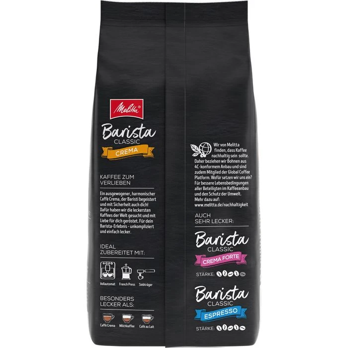 Melitta Kaffee Barista Crema, Ganze Bohnen, 1kg 5 Melitta Kaffee Barista Crema, Ganze Bohnen, 1kg – Bild 3