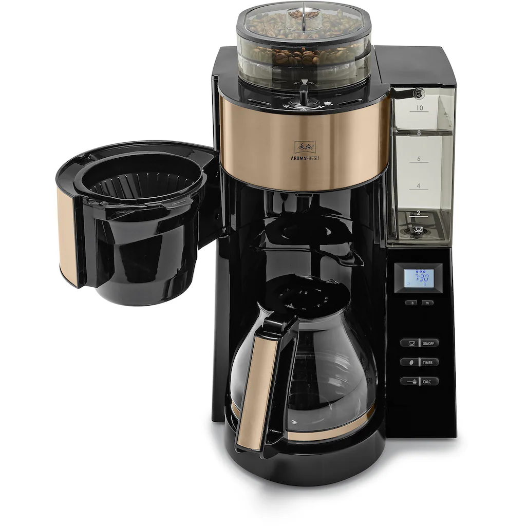 Melitta Kaffeemaschine Mit Mahlwerk »AromaFresh Glas 1021-04«, 1,25 L Kaffeekanne, Papierfilter, 1x4 7 Melitta Kaffeemaschine Mit Mahlwerk »AromaFresh Glas 1021-04«, 1,25 L Kaffeekanne, Papierfilter, 1x4 – Bild 5