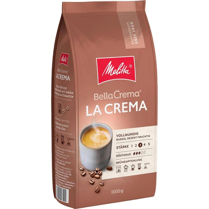 Melitta Bella Crema La Crema Bohnen 1 Kg Kaffee 4 Melitta Bella Crema La Crema Bohnen 1 Kg Kaffee – Bild 2