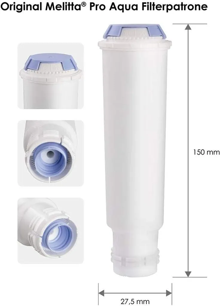 3x Melitta 224562 Filterpatrone Für Kaffeevollautomaten Pro Aqua Vorbeugung Von Verkalkung, Einfache Anwendung, 3 Patronen 7 3x Melitta 224562 Filterpatrone Für Kaffeevollautomaten Pro Aqua Vorbeugung Von Verkalkung, Einfache Anwendung, 3 Patronen – Bild 5
