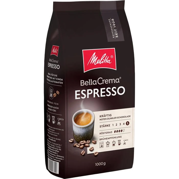 Melitta BellaCrema Espresso Bohnen 1 Kg Kaffee 4 Melitta BellaCrema Espresso Bohnen 1 Kg Kaffee – Bild 2