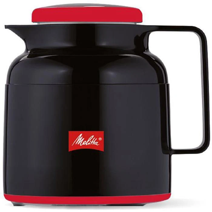 Melitta Thermoskanne 35039, Isolierkanne, Schwarz / Rot, Kunststoff, 1 Liter 3 Melitta Thermoskanne 35039, Isolierkanne, Schwarz / Rot, Kunststoff, 1 Liter