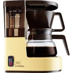 Melitta Kaffeemaschine 1015-03, Aromaboy, Kunststoff, Mit Glaskanne, 2 Tassen, Beige/braun