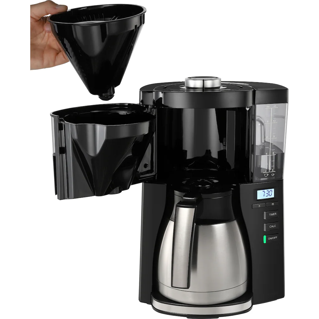 Melitta Filterkaffeemaschine »LOOK® Therm Timer 1025-18 Schwarz«, 1,25 L Kaffeekanne, Papierfilter, 1x4 6 Melitta Filterkaffeemaschine »LOOK® Therm Timer 1025-18 Schwarz«, 1,25 L Kaffeekanne, Papierfilter, 1x4 – Bild 4
