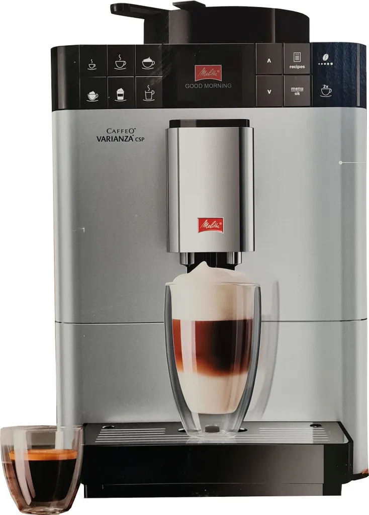Melitta Caffeo Varianza CSP F570-101 Kaffeevollautomat Mit Milchbehälter, One Touch Funktion - Silber 3 Melitta Caffeo Varianza CSP F570-101 Kaffeevollautomat Mit Milchbehälter, One Touch Funktion - Silber