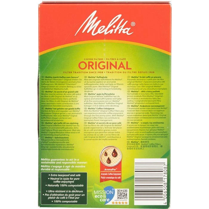 Melitta Filtertüten Original 1x2, Größe 2, Braun, 80 Stück – Bild 4