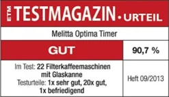 Melitta Optima Timer 100801 Bk, Filterkaffeemaschine Mit Glaskanne Und Timer-Funktion, Abnehmbarer Wassertank, Schwarz 29 Melitta Optima Timer 100801 Bk, Filterkaffeemaschine Mit Glaskanne Und Timer-Funktion, Abnehmbarer Wassertank, Schwarz -Melitta Verkaufsgeschäft f83822182986ec076c643ced76063189