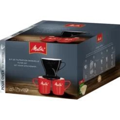 Kaffeefilter 1x4® & 2 Melitta® Porzellanbecher -Melitta Verkaufsgeschäft handfiltration melitta porzellanbecher kaffeefilter 1x4 standard set 6761205 2