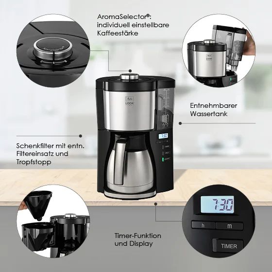 Melitta LOOK® Therm Timer | Filterkaffeemaschine 4 Melitta LOOK® Therm Timer | Filterkaffeemaschine – Bild 2