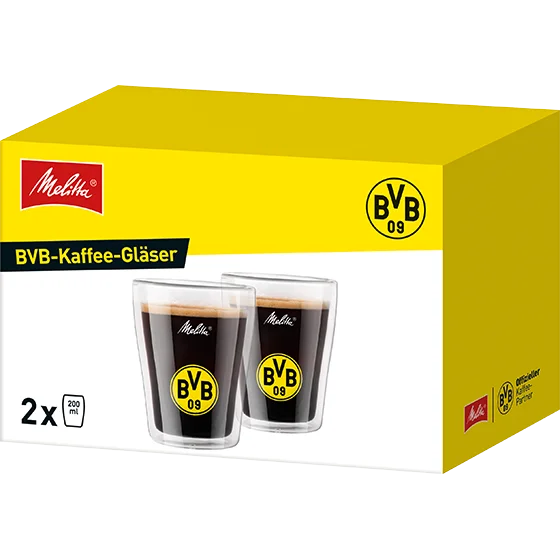 Melitta Doppelwandige Kaffee-Gläser BVB 4 Melitta Doppelwandige Kaffee-Gläser BVB – Bild 2